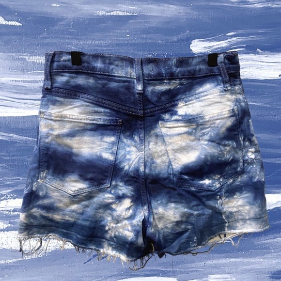 Hand-dyed Madewell High Rise Denim Shorts - 27 - Picture 2 of 4